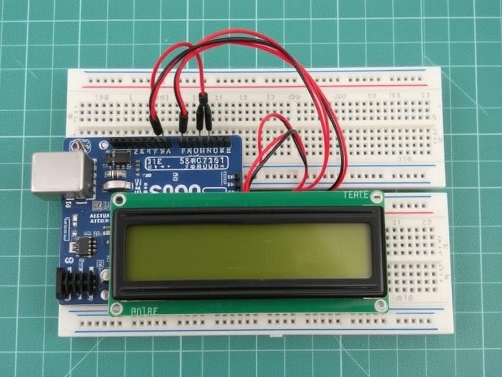 nterfacing DS18b20 Temperature sensor with Arduino + LCD to measure in Celsius and Fahrenheit Отладка фото