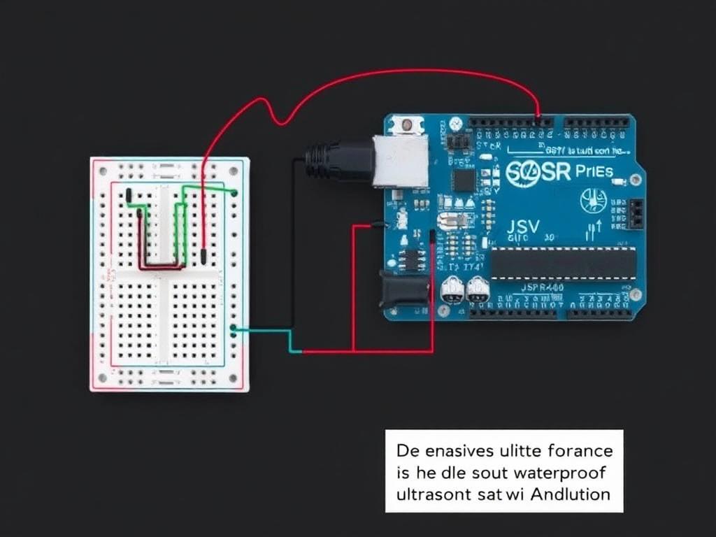 esurer la distance avec un module ultrasons résistant à l’eau JSN SR-04T avec Arduino Схема подключения датчика к Arduino фото