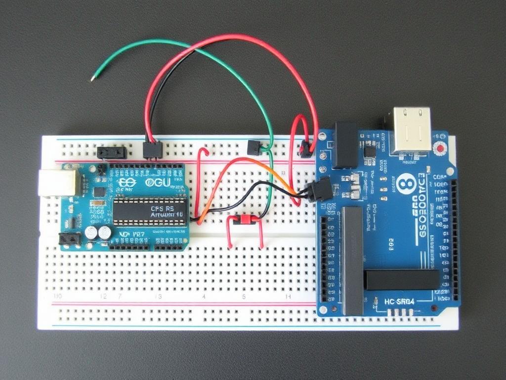 ow to use HC-SR04 ultrasonic module with Arduino to measure distance in cm and inch Схема подключения HC-SR04 к Arduino фото